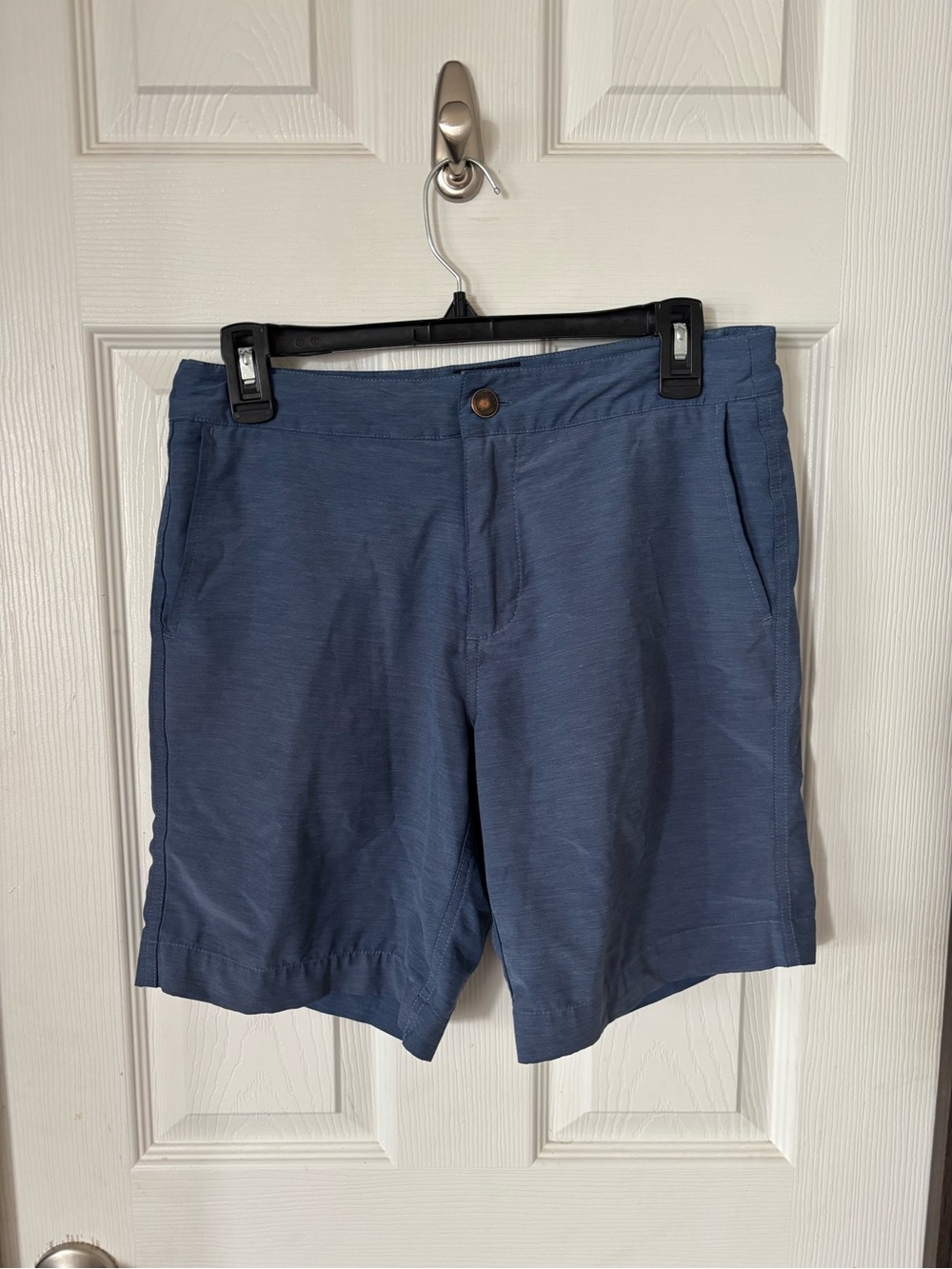 Faherty Slate Blue Flat-Front Men's Shorts